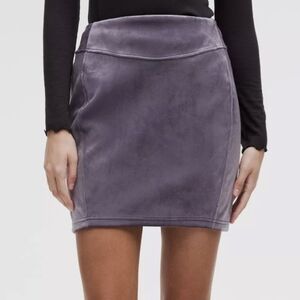 Lululemon Scuba High Rise Mini Skirt Velvet Size L NWT